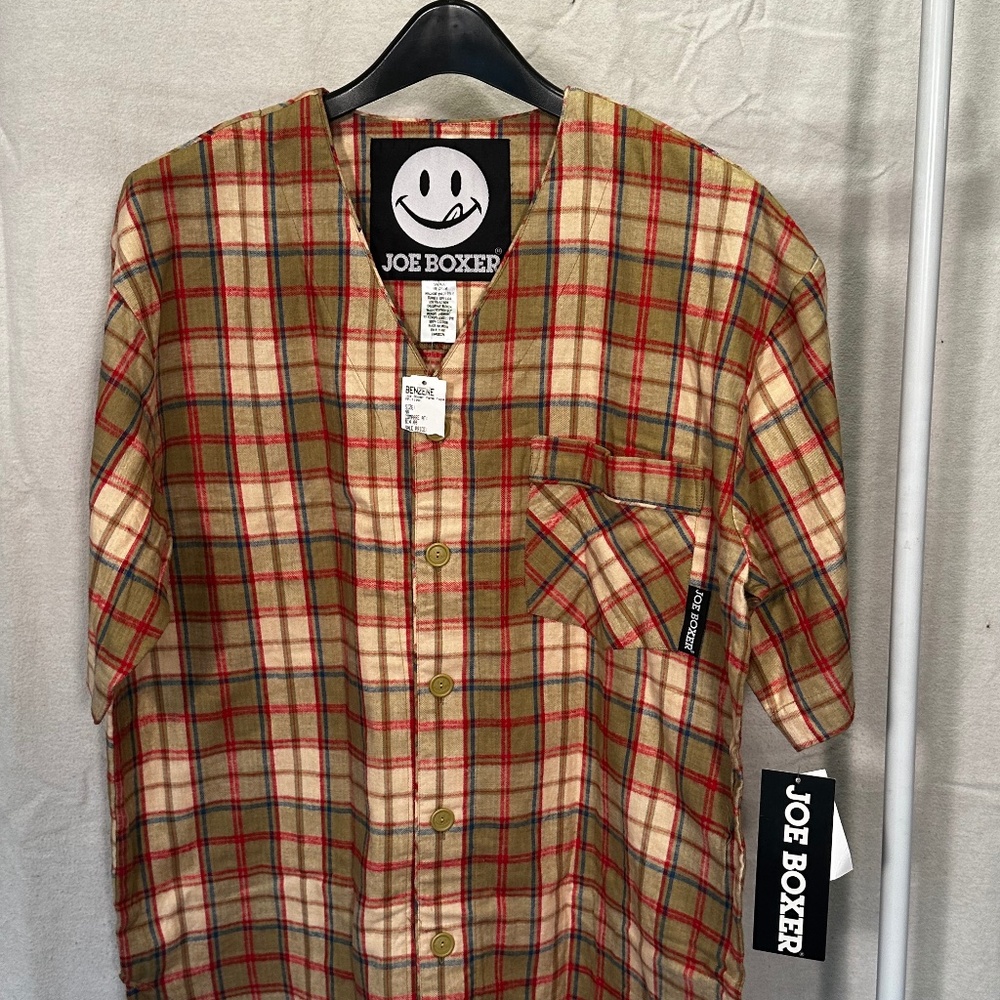 Joe Boxer flannel button shirt  M 2000s NOS VINTAGE